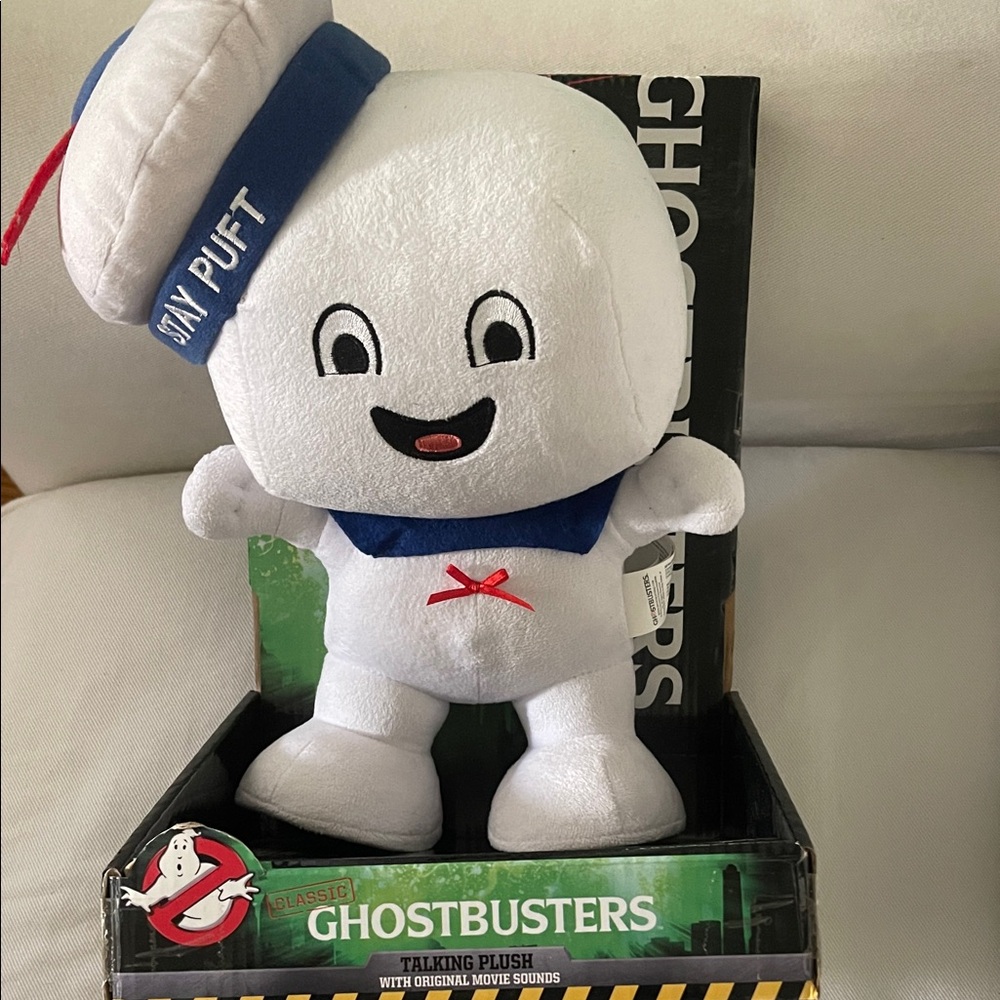 NIB Classic Happy “Stay Puft” Marshmallow Man GHOSTBUSTERS-Singing Plush